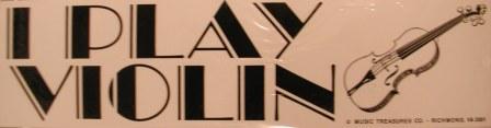 I play violin bumper sticker